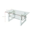 thumbnail image 2 of Holaki Rectangular Mirrored Glass Coffee Table, Modern Clear Tempered Glass Cocktail Table with Shelf for Living Room, Office, 2 of 6