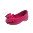 thumbnail image 2 of Toddler Girls Slip On Suede Ballet Flat Shoes Kids Comfortable Non Slip Walking Cute Bowknot Princess Shoes, 2 of 6
