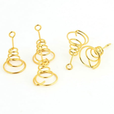 3 Mm Spring - 5pcs 3mm Dia Eye Hole Gold Tone Fishing Feeder Spring Angling Tool