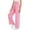 Pink, variant on Girls Baggy Sweatpants Straight Leg Drawstring Athletic Pants Elastic Waist Striped Joggers Loose Soft Stretchy Trousers
