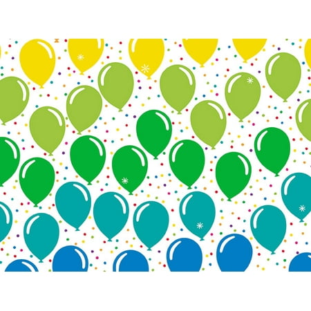 Pack of 1, Rainbowloons Wrapping Paper 30" x 417', Half Ream Roll for Celebration, Party, Holiday, Birthday and Events, Made in USA