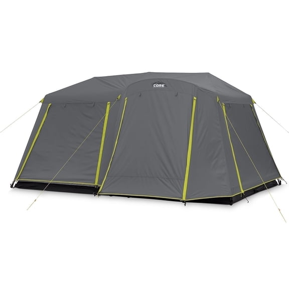 CORE 14' x 9' 9 Person Instant Cabin Camping Tent with Full Rainfly, 40lbs