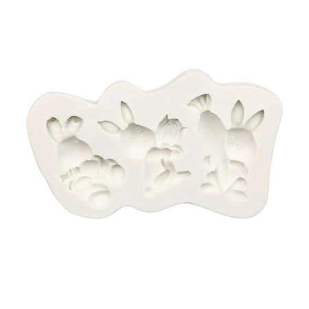 

Puloru Silicone Fondant Molds Easter Egg Bunny Cookie Chocolate Making Mold