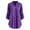 Purple, variant on ZunFeo Ladies Tops and Blouses Dressy Casual 3/4 Sleeve Tops V Neck Ruched Lace Summer Shirts Black 3XL