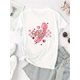 thumbnail image 2 of Camiseta De Verano Para Mujer, Elegante Camiseta Con Cuello Redondo Para Viajar, Acampar, Uso DiarioCreative Pink Skull Phone Pattern Printed Women'S Trendy Round Neck Short Sleeve, Simple Casual Sp, 2 of 6