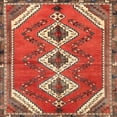 thumbnail image 1 of Ahgly Company Machine Washable Indoor Square Traditional Tiger Orange Brown Area Rugs, 6' Square, 1 of 7