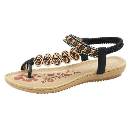 

TAIAOJING Women s Sandals Ethnic Style Sandals Bohemian Retro Simple Comfortable Flat Shoes Zapatillas