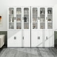 thumbnail image 4 of Tolead 78.7" White Freestanding Pantry Cabinet with Glass Doors & Adjustable Shelves – Versatile Storage for Kitchen, Dining, & Living Room，Extra Large, 4 of 7