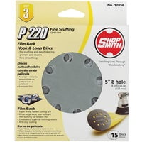 Ali Industries 134935 5 in. Sanding Disc - 220 Grit - Pack of 15