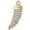 Gold, variant on Gold-tone Large Crystal Lucky Tiger Tooth - Gold Tone Jeremiah 31:3 Everlasting Love Engraved Cross Charm Bracelet, 6.5+1.5" Extender