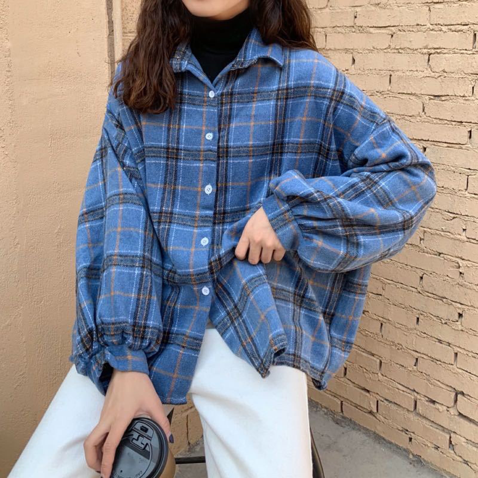 FreelyMen Turn Down Collar Plaid Plus Size Pure Color Tshirt Top Shirt FreelyMen Turn Down Collar Plaid Plus Size Pure Color Tshirt Top Shirt