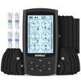 thumbnail image 1 of Estimulador muscular EMS DOMAS con 4 salidas y 24 modos de masaje electrónico de pulso, máquina TENS para aliviar el dolor con 16 almohadillas de electrodos TENS., 1 of 5