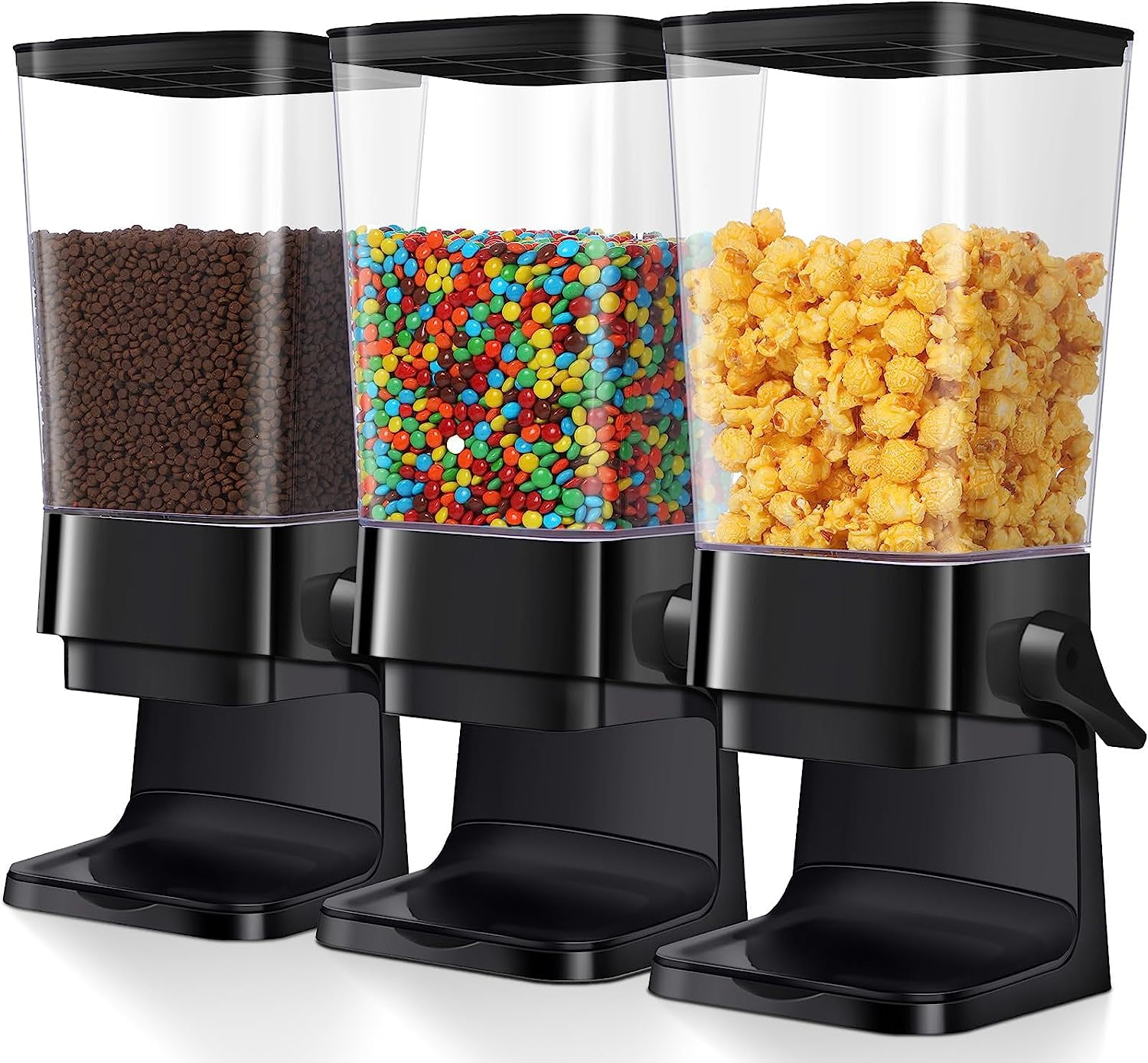 SHMAMT 3 Pack Cereal Dispenser Countertop 5500ml Large Cereal