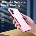 thumbnail image 7 of for Samsung Galaxy A14 5G Case, Dual Layers Shell Hard PC + Soft TPU Back Shell Heavy Duty Military Drop Protection Rugged Shockproof Hybrid Case for Samsung Galaxy A14 5G, Pink/Rose, 7 of 7