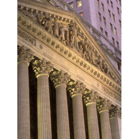Architectural Detail of Stock Exchange, NYC Print Wall Art By Rudi Von