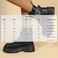 thumbnail image 6 of FRSASU Women's Buckle Chain Decor Platform Chunky Heel Boots Side Zipper Lace Up Non Slip Ankle Boots Black, 6 of 9