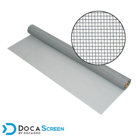 DocaScreen Standard Window Screen Roll 96” x 100’ Fiberglass Screen Roll Window, Door and Patio Screen Insect Screen // Fiberglass Screening // Screen Replacement // Window Screens (Gray)