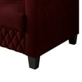 thumbnail image 5 of Castle Place Modern Luxe Velevet Diamond Tufted Upholstered Chair, Red, 5 of 8