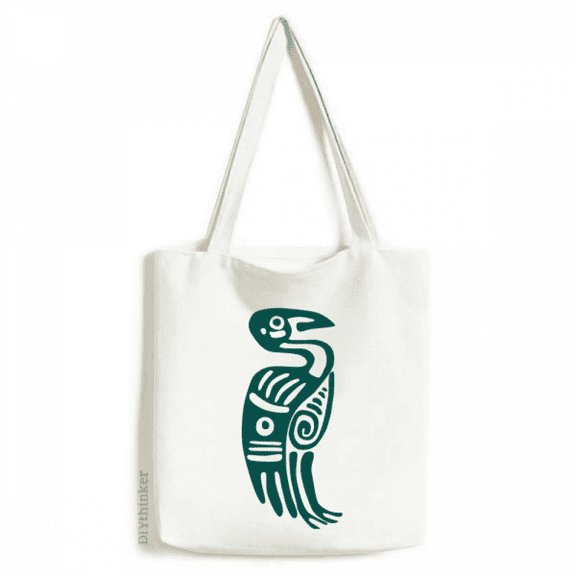 Mexico Totems Eagle Ancient Civilization Bird Tote Canvas Bag Shopping Satchel Casual Handbag