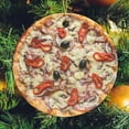 thumbnail image 6 of Pepperoni Cheese Pizza Ceramics Ornaments Fantasy Delicious Food Christmas Tree Ornaments Christmas Home Office Tree Decorations for Family Friend, 6 of 8