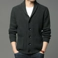 thumbnail image 2 of Men's Autumn And Winter Long Sleeve Pullover Solid Cardigan Sweater Coat Blouse, 2 of 2