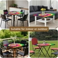 thumbnail image 5 of Colorful Tie Dye Pattern Square Fitted Tablecloth with Elastic Edge,Square Table Cover,Washable Elastic Table Cover for Home Kitchen Party Decor 34"x34", 5 of 6