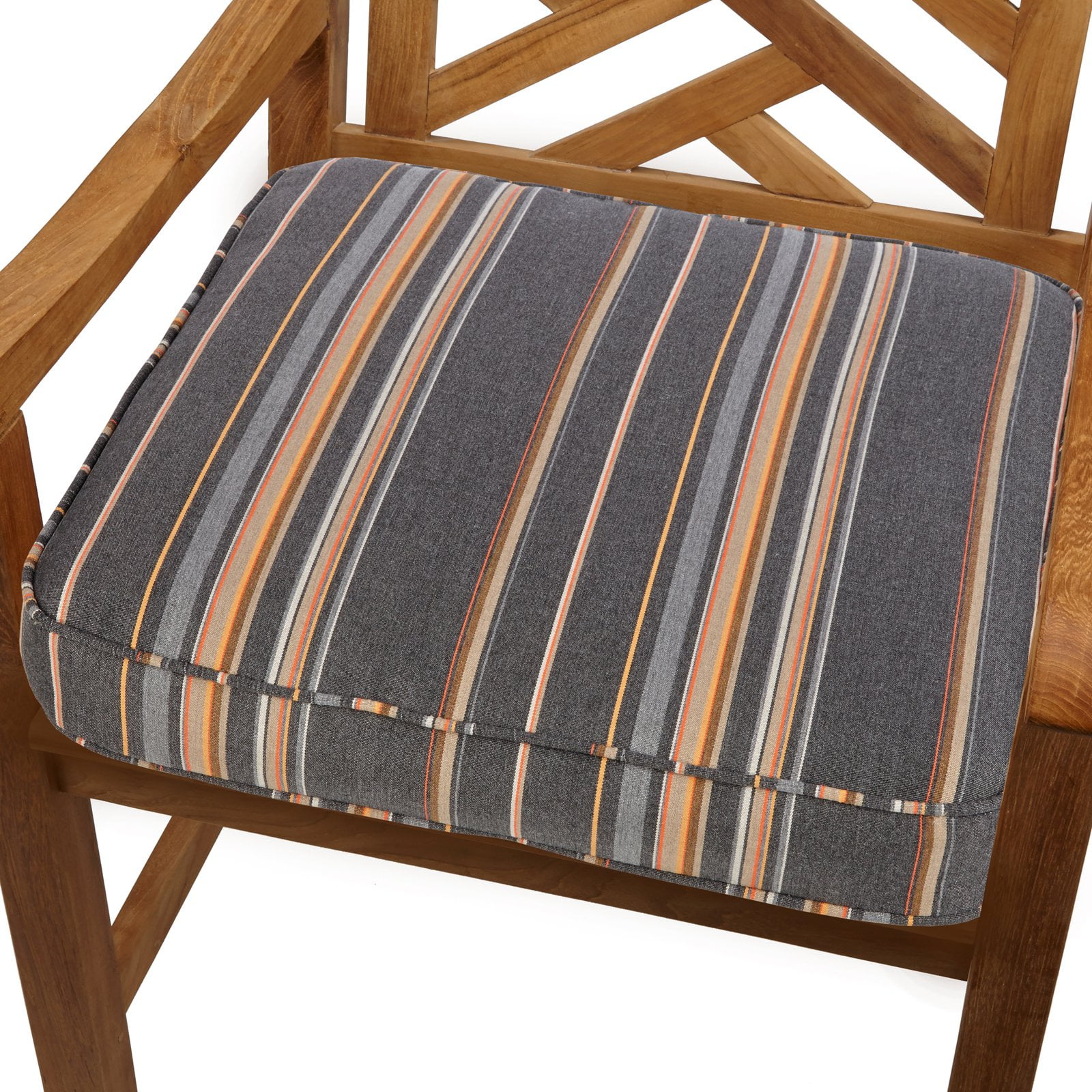 Mozaic Company 22.5 x 22.5 in. Sunbrella Striped Outdoor Square Deep