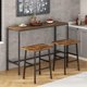 thumbnail image 3 of Juego de 2 bancos para cocina taburetes de bar altos 65 cm sillas de café industrial para sala de estar comedor o cocina marrón rústico negro, 3 of 8