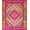 Pink Magenta Green Orange Purple, Pattern 1, variant on ODIKA Hooked Southwestern Tiger Boho Aztec Maximalist Border Tibetan for Dorm Room, Small Living Apartment, Stain Resistant Low Profile