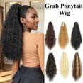 thumbnail image 3 of Curly Ponytail Wig Clip In Hair Extensions Hair Ponytail Wig Water Wave Hairpiece False Deep Wave Grab Clip, 3 of 5
