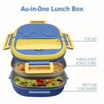 thumbnail image 5 of Bento Lunch Box Set, Including 18.65 Oz Soup Thermos Cup, 3-compartment Leak-proof Lunch Box, Insulated Food Container And Insulated Lunch Bag, Back-t, 5 of 5