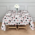 thumbnail image 3 of White Cow Black Spot Geometric Pattern Square Tablecloth,Waterproof Square Table Cover,Wipeable Spillproof Washable Table Cover for Home Kitchen Party Decor 42"X42"(107x107cm), 3 of 6