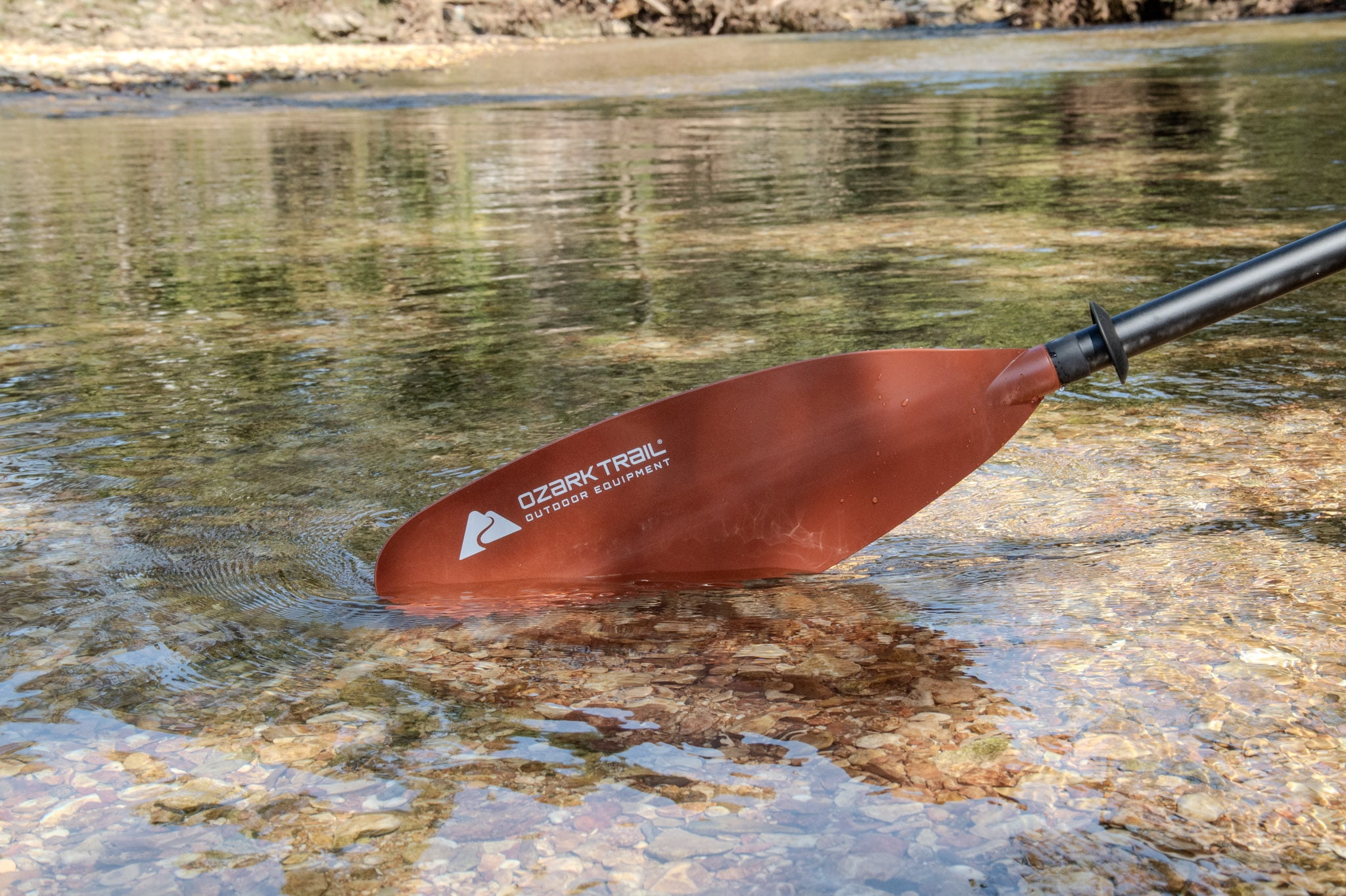 Ozark Trail Adult Adjustable Kayak Paddle, Rust, 220 cm Aluminum Shaft