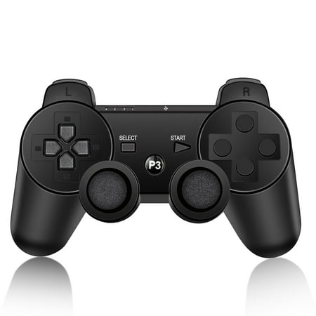 Wireless Controller for PS3, PS3 Controller Wireless for PlayStation 3, Double Shock Vibration Upgraded Joystick Rechargeable Gamepad Remote, Bluetooth, Motion Sensor, Remote for PS3