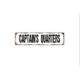 thumbnail image 1 of Letrero de metal rústico para puerta o placa con nombre para el camarote del capitán Tamaño: 4 x 16 pulgadas, 1 of 4