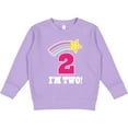 thumbnail image 2 of Inktastic 2nd Birthday 2 Year Old Girls Rainbow Star Toddler Sweatshirt, 2 of 4
