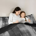 thumbnail image 5 of Manfei Splashing Ink Bedding Comforter Set,Painting Aesthetic Twin Comforter Sets,Gray Black Bedding Set For Kids,Super Cozy Room Decor Reversible,2 Pieces, 5 of 8