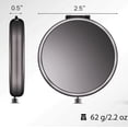 thumbnail image 2 of 1Pack/ 2Pack Luxury Metal Shell Compact Cosmetic Mirror for Purse, Round Double-Sided 1X/2X Magnifying Pocket Makeup Mirrors, 2 of 5