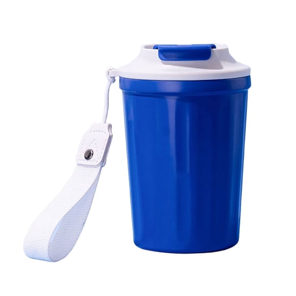 Billuyoard Vacío de café de acero inoxidable portátil antioxidante elegante boca ancha parte inferior antideslizante botella de agua de oficina Teteras Azul