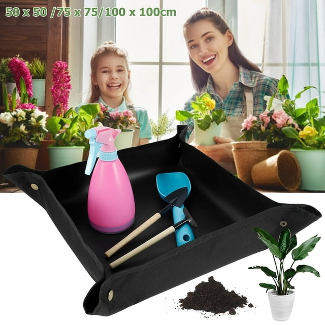 5Pcs Garden Tools Set Miniature Planting Tool Mini Portable Transplanting Tool Kit with Shovel Rake Spraying Bottle Transplanting Pot Mat for Succulent Bonsai Small Plants
