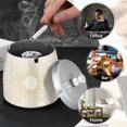 thumbnail image 4 of Yayeee Ashtray with Lid for Cigarette Smokeless Stainless Steel Home Ash Holder, Sunshine, 4 of 7