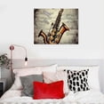 thumbnail image 5 of Nawypu   Music Canvas Wall Art Vintage&nbsp;Piano&nbsp;Guitar&nbsp;Drum&nbsp;Set&nbsp;Saxophone Pictures Stretched Canvas Framed Art Abstract Music Notes Posters Artwork&nbsp;for Modern, 5 of 5
