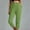 Green, variant on Women's Pants Dgankt Women Casual Solid Color Pockets Elastic Waist Comfortable Straight Calf-Length Pants