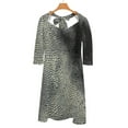 thumbnail image 6 of Textured Stone Abstract Grayscale Pattern Womens Summer Dress Tie Back A Line Flare Dress, 6 of 9