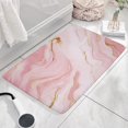 thumbnail image 3 of Pink Gold Marble Pattern Flannel Non Slip Door Rugs,Washable Door Mats Indoor,Decorative Door Mats,Dirt-Resistant and Absorbent Doormat for Entrance,Bedroom,Kitchen,Bathroom,31.5"x17", 3 of 4