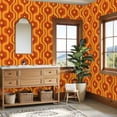 thumbnail image 4 of Peel and Stick Wallpaper 23.6in x 9.8ft 70s retro vintage Mid Century Modern Seamless Contact Paper Vinyl Waterproof Self Adhesive Wall Paper for Bedroom Shelf Cabinet Renter Friendly, 4 of 8