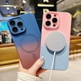 thumbnail image 4 of Magnetic Case for iPhone 14 Pro Max Case [Compatible with Magsafe] [Full Camera Lens Protector] Soft TPU Bumper Anti-Drop Protective Cover for iPhone 14 Pro Max 6.7 Inch (Pink Blue), 4 of 9