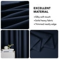thumbnail image 3 of Deconovo Thermal Insulated Blackout Curtains Set of 2, Rod Pocket Window Curtain Panels, Navy Blue, 42" x 63", 3 of 10