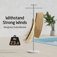 thumbnail image 6 of KES Natural Marble Outdoor Towel Rack with Weighted Marble Base, Pool Towel Rack Outdoor for Hot Tub 18/8 Stainless Steel, Adjustable 3 Arms with Storage Tray Brushed, 6 of 10