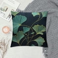 thumbnail image 2 of Creowell Throw Pillow Covers, Blend Fabric, Gingko Leaf Pattern Decorative Pillow Covers for Couch Bed, 2 of 5